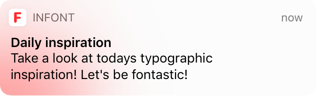 InFont – Notification